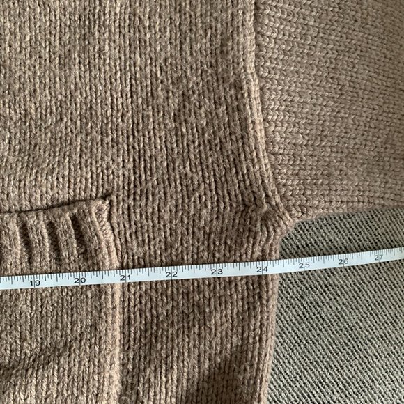 BLOGGER FAV ZARA Women Pockets Chunky Sweater Cardigan 6873/007, Tan, Size L - Picture 7 of 8